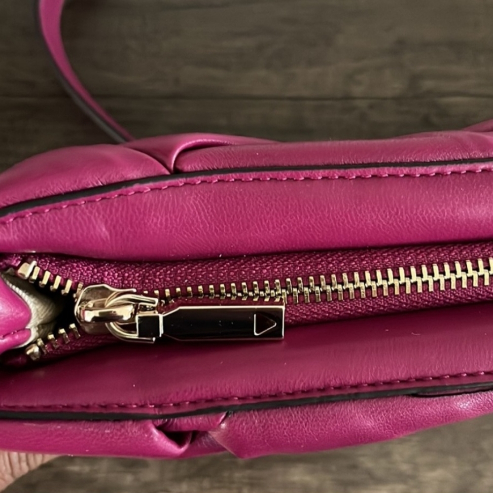 EUC Guess Zaina Quilted Crossbody in Boysenberry - Picture 5 of 7